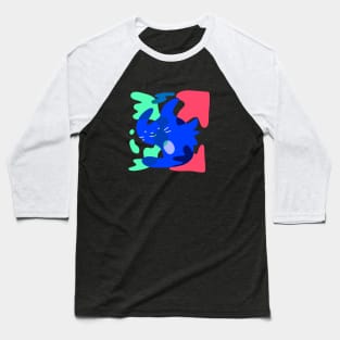 Cute colorful and vibrant hand-drawn organic cat Baseball T-Shirt